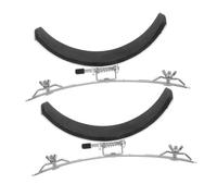 ABOOFAN 2pcs Stainless Steel Snare Drum Leg Bracket Marching Drum Leg Support Percussion Instrument Parts Silver Snare Stand Holder for Marching Bands Performance