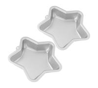 ABOOFAN 2pcs Star Shaped Cake Pans, 9-Inch Star Baking Moulds Non-Stick Aluminum Alloy Baking Pans for Cheesecake, Fondant Cake