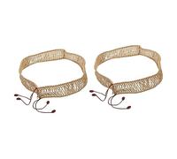ABOOFAN 2pcs Steel Tongue Drum Cover Rope Vintage Rattan Style Protective Sleeve for Ethereal Drums and Practical Accessory for Musicians and Decorators