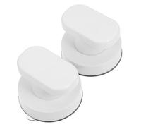 ABOOFAN 2PCS Suction Cup Handle for Bathroom Kitchen Antislip Design Easy Install Grab Bars for Shower Refrigerator Cabinet Drawer Modern White Small