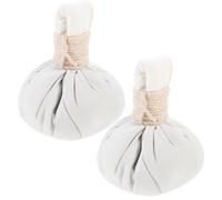 ABOOFAN 2pcs Thai Spa Massage Compress Balls Chinese Pouches Warm Hot Massage Ball Aroma Massage Spa Product for Home Salon Body Muscle