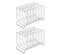 ABOOFAN 2pcs Toast Stand 6 Slice Stainless Steel Toast Holder Rack for Bread Slice Bagels for Kitchen Table Serving