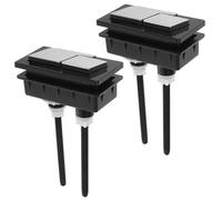 ABOOFAN 2pcs Toilet Dual Push Button Toilet Tank Supplies Abs Double Button Practical Repairing Tank Accessory for Bathroom and Hotel Use Random Style