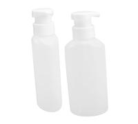 ABOOFAN 2pcs Travel Foam Pump Bottles with Extended Straw for Shampoo and Lotion Refillable Transparent Containers for Easy Dispensing Portable Toiletry Bottles for Travel Go Use