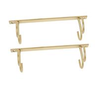 ABOOFAN 2pcs Under Cabinet Coffee Cup Shelf Rack Mug Hooks Kitchen Organizer Sturdy Iron Construction Minimalist Design for Storage and Easy Access