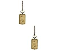 ABOOFAN 2pcs Vintage Hanging Pocket Watch Classic Pocket Watch for Men Women Quartz Movement as Clothes Decoration Creative Necklace
