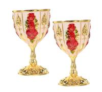 ABOOFAN 2pcs Vintage Iron Drink Accessories Lightweight Metal Cocktail Cups with Good Workmanship and Desktop Adornment, for Home and Festivals