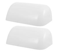 ABOOFAN 2pcs Vintage White Glass Lampshade Replacement for Bankers Desk Table Lamps Fit Retro Lighting Shade for Office Library Easy Maintenance Decorative Lamp Parts