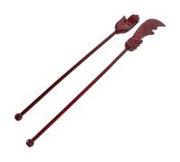 ABOOFAN 2Pcs Vintage Wooden Carved Sticks for Buddhist Rituals Traditional Altars Tool Supplies for Chinese Temples Meticulously Designed Accessories for Ceremonies