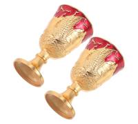 ABOOFAN 2pcs Vintage Zinc Alloy Goblet Cup for Whiskey and Communion Use