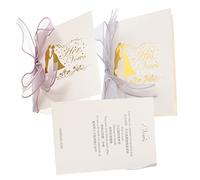 ABOOFAN 2pcs Wedding Vow Books with Ribbon His and Hers Marriage Oath Cards for Bride and Groom Romantic Keepsake for Wedding Day Bridal Shower Gift Elegant Vows Presentation