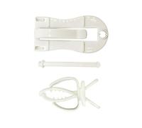 ABOOFAN 2pcs White Plastic Parrot Vegetable Clip Multi-functional Fixed Clamp Bird Cage Holder Easy to Operate Handy Feeding Accessory for Birds