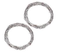 ABOOFAN 2PCS Wicker Wreath Ring Natural Grapevine Wreath Base for DIY Christmas Craft, Front Door Wall Hanging, Wedding Party Decors