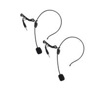 ABOOFAN 2PCS Wired Headset Microphone with Boom One-way Pickup for Voice Amplifiers Comfortable Head-mounted Earhook Design Noise-resistant for Presentations and Performances