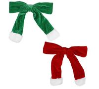 ABOOFAN 2pcs Women Hair Clips Fuzzy Edge Pleuche Material, Comfortable and Suitable for Hairstyles, for Festive Season and Xmas Decoration