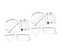 ABOOFAN 2sets 7pcs Premium Optical Lens for Physics Experiments Includes Concave Convex and Various Shapes Teaching Tool for Science Classes and Light Properties Exploration 7pcs*2