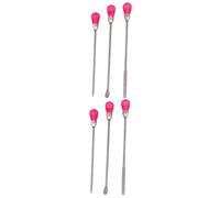 ABOOFAN 2sets DIY Handmade Jewelry Tools Resin Craft Kit Epoxy Uv Glue Accessories Stirring Stick Pricking Bubble Needle Rosy