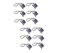 ABOOFAN 2sets Personalised Photo Frame Metal Keychain for Couples 1.4x1.3x0.2in Key Ring Photos Key Ring for Women 6pcs*2