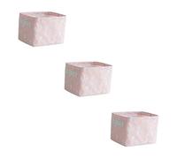 ABOOFAN 3 Pcs Cute Pink Cotton Storage Basket for Toys Sundries Cosmetics Laundry Basket Easy Handles