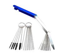 ABOOFAN 3 Sets Carburettor Cleaning Needles and Brush Tool Kit for Motorcycle Atv Engine Spiral Bristle Throttle Body Cleaner for Narrow Passages and Tiny Dirt Removal