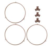 ABOOFAN 3 Sets Microwave Turntable Support with Abs Roller Wheels, 22.2cm and 23.3cm Glass Plate Replacement Rings, Prevents Tray Vibration for Kitchen Microwave Ovens