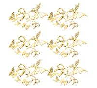 ABOOFAN 300pcs Butterfly Nail Charms Bow Tie Nail Art Decorations Metal Rhinestone Embellishments for Women DIY Crafts