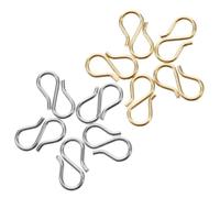 ABOOFAN 304 Stainless Steel S-Shaped Buckles for Necklace and Bracelet DIY, Two-Tone Jewelry Connecting Clasps, 20 Pieces Jewelry Making Supplies for Handmade Accessories