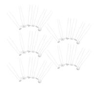 ABOOFAN 30Pcs Bridal Hair Pins Set with Pearls and Rhinestone Flower Decorations U-Shaped Crystal Flower Hair Clips for Wedding Hairstyles Women’S Assorted Style