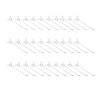 ABOOFAN 30pcs Carbon Steel Pegboard Hooks Silver Three Prong Hooks for Garage Shelving and Tool Display with Rust Protection