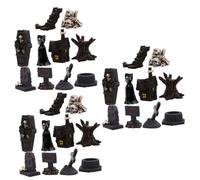 ABOOFAN 30pcs Halloween Miniature Figurines Decorations for Spooky Horror Party Supplies Mini Resin House Figures for Home Decor Including Ghost and Skeleton Miniatures