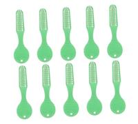 ABOOFAN 30pcs Medium Head Toothbrushes with Soft Handles for Gentle Daily Cleaning Travel and Prison Use Plaque Removal for Women and Elderly Green