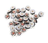 ABOOFAN 30pcs Radio Potentiometer with Switch Single Turn Rotary Variable Resistor Tapered Knob for Precise Adjustment and Speed Control in Electronic Devices