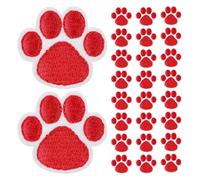 ABOOFAN 30Pcs Self Adhesive Dog Paw Print Embroidery Patches, Iron on Cartoon Paw Prints for Clothes, Jeans, Jackets, Backpacks DIY Craft Appliques