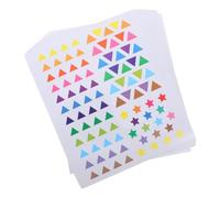 ABOOFAN 30sheet Map Location Stickers Triangle, Star and Heart Colour Coding Labels, Synthetic Paper Self-Adhesive, Ultra-Thin, Highly Visible Markers for Maps, Geography Lessons