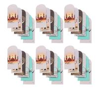 ABOOFAN 36pcs Eid Mubarak Cash Envelopes Set, Ramadan Money Greeting Card Envelopes with 6 Designs Each, Muslim Celebration Cash Holders for Eid Festivals and Giving