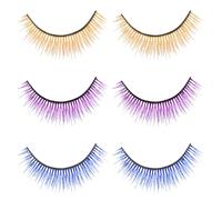 ABOOFAN 3d Multilayer Colored False Eyelashes Designed to Make Eyes Look Fuller Reusable 3 Pairs Made of Synthetic Silk Fiber and for Halloween and Photography