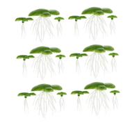 ABOOFAN 3packs Artificial Floating Duckweed Plants Plastic Rooted Water Plants for Aquarium Decoration with Shade for Fish Tanks