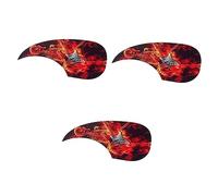 ABOOFAN 3pcs Acoustic Guitar Pickguard Self-adhesive Back Comma Shape Pickguard Bass Guitar Accessory Soundhole Cover
