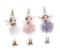 ABOOFAN 3pcs Angel Christmas Ornament Angel Desktop Decoration Xmas Doll Craftsmanship
