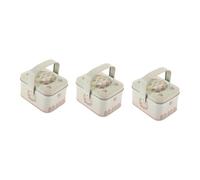 ABOOFAN 3pcs Christmas Cookie Tin Holiday Candy Tins Box Storage Containers Small Case Box Treats Decor Biscuit