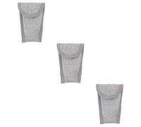 ABOOFAN 3pcs Clarinet Accessories Saxophone Cap Cover Multi-functional Storage Bag for Clarinet Mouthpiece Nail Preservation Bag for Flute Grey