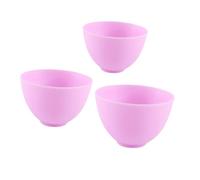 ABOOFAN 3Pcs DIY Facemask Bowl Silicone Mixing Bowls for Home Spa Comfortable and Easy to Use with Purple Color