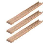 ABOOFAN 3Pcs DIY Folding Fan Frame Set Handmade Brown Folding Fan Ribs for Weddings Parties and Creative Projects
