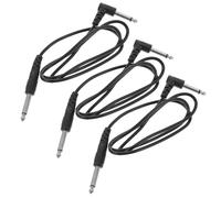 ABOOFAN 3pcs Guitar Audio Cables 6.35mm Connection Cables Easy to Connect and Maintains Signal with Pvc and Copper Material for Live Sound and Stage Use