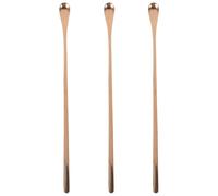 ABOOFAN 3pcs Long Handle Reptile Food Set Rose Gold Animal Feeding Scoop Lizard Calcium Mixing Tool for Pet Feeding