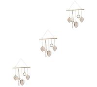 ABOOFAN 3pcs Macrame Hair Bow Holder Hanging Hair Clips Hanger for Home Decor Woven Wall Crafts Organizer for Women's Hairbands Bedroom Wardrobe Storage