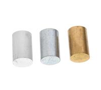 ABOOFAN 3pcs Metal Cylinders Set Copper Iron Aluminum Density Cylinders for Physics Experiments School Lab Specific Gravity Investigation Equipment