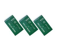 ABOOFAN 3pcs Portable English Vocabulary Notepads with Barrier Panel, Student Writing Notebooks for Word Memory and Study, Dark Green Stationery Set for School and Office Use