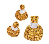 ABOOFAN 3Pcs Pure Chinese Herbal Balls Health Bags Traditional Thai Massage Warming Pouches for Acupoint Therapy Relaxation and Pain Relief Hand Exercise