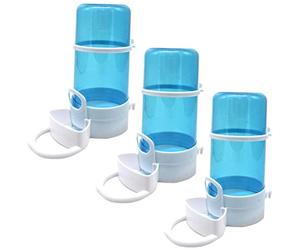 ABOOFAN 3pcs Refillable Automatic Food Dispenser Hut for Hedgehog and Pet, Plastic Hamster Feeder with Easy Open Cover, Suitable for Small Animals Feeding and Watering